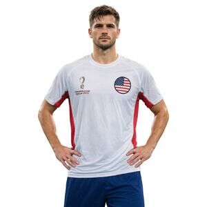 FIFA USA QATAR 2022 performance memorabilia fan shirt gift idea XL white NEW